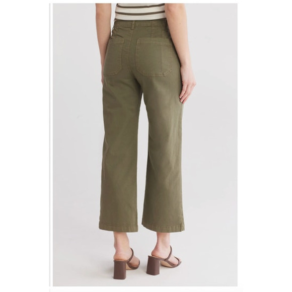 SANCTUARY Pants Size 31 NEW Supernova Crop Pant Olive Green Pockets - Picture 2 of 6